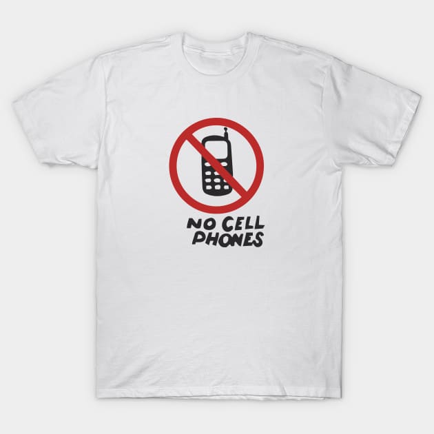 Luke's Diner No Cell Phones T-Shirt by fandemonium